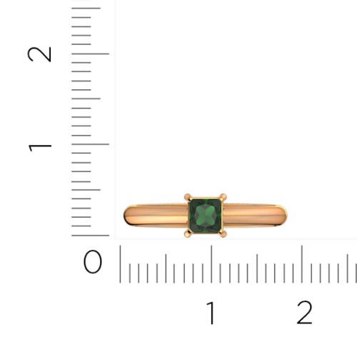 Кольцо из розового золота с изумрудом 2P2022.14K.R фото 5