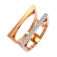 Кольцо из розового золота с фианитом 210791.9K.R