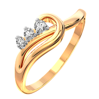 Кольцо из розового золота с фианитом 210936.14K.R
