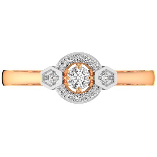Кольцо из розового золота с фианитом 210848.14K.R фото 2