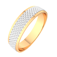 Кольцо обручальное из комбинированного золота 1450127.14K.B