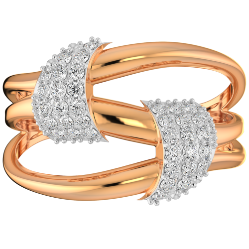 Кольцо из розового золота с фианитом 210514-9K фото 3