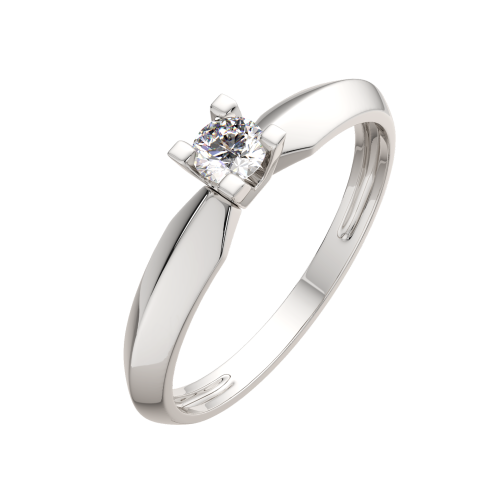 Кольцо помолвочное из белого золота с бриллиантом 2D00222.14K.W