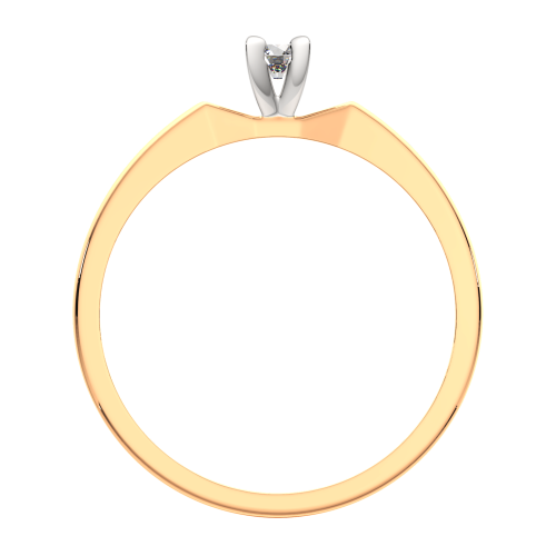 Кольцо помолвочное из комбинированного золота с бриллиантом 2D00279.14K.B.ZZ фото 4