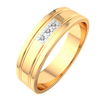 Кольцо обручальное из розового золота с фианитом 1550117.14K.R