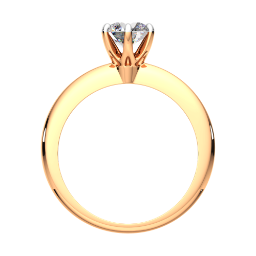 Кольцо помолвочное из розового золота с фианитом 210774.14K.R фото 4