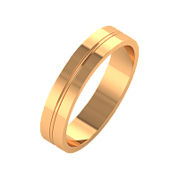 Кольцо обручальное из розового золота 144027
