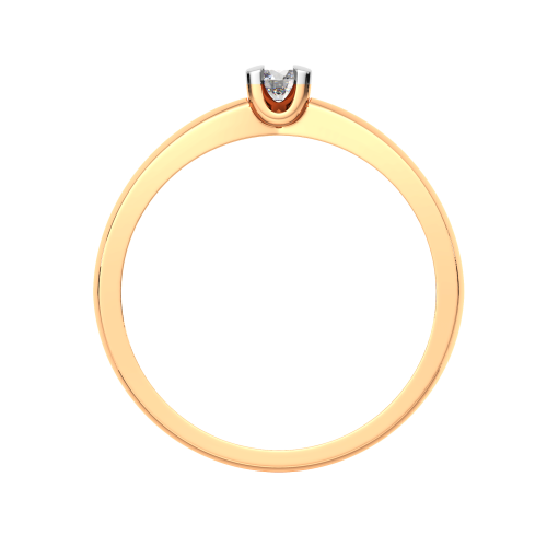 Кольцо помолвочное из розового золота с бриллиантом 2D00237.14K.R.ZZ фото 4