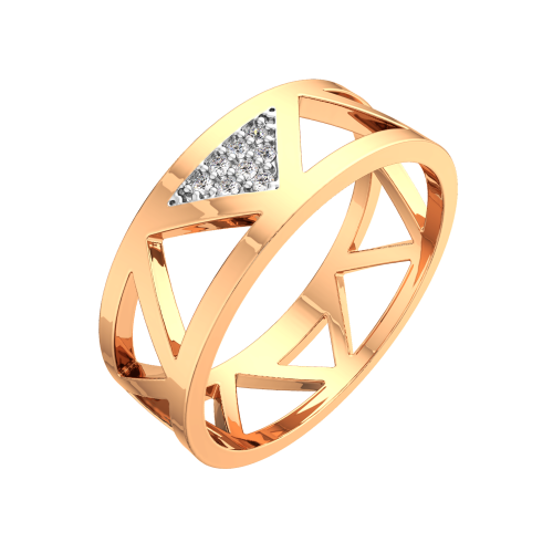 Кольцо из розового золота с фианитом 210695.14K.R фото 2