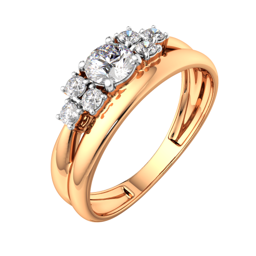 Кольцо из розового золота с фианитом 210859.9K.R фото 2