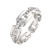 Кольцо из серебра с фианитом 0210401