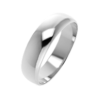 Кольцо обручальное из белого золота 106010/W