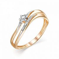Кольцо из розового золота с бриллиантом 13626-100