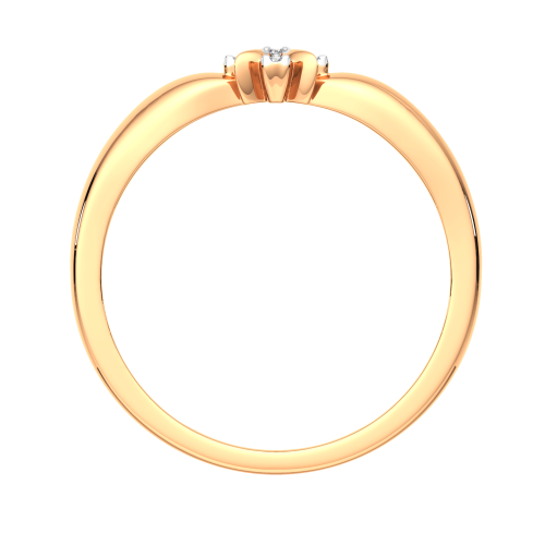 Кольцо из розового золота с фианитом 2101166.9K.R фото 4
