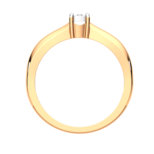 Кольцо помолвочное из комбинированного золота с бриллиантом 2D00135.14K.B фото 4