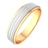 Кольцо обручальное из комбинированного золота 125030.14K.B