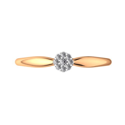 Кольцо из розового золота с фианитом 210652.14K.R фото 3