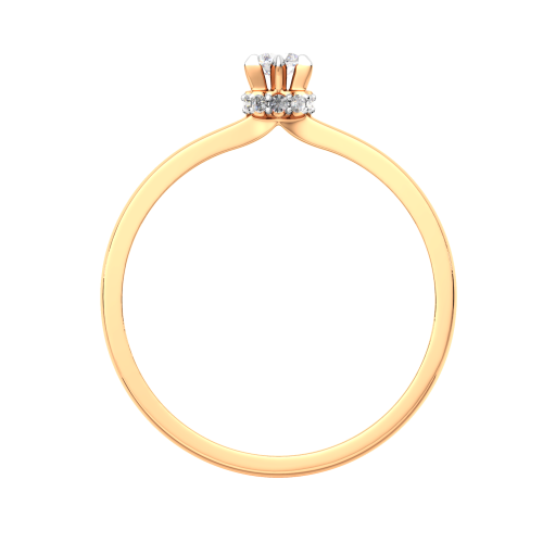 Кольцо помолвочное из розового золота с бриллиантом 2D00253.14K.R.ZZ фото 4