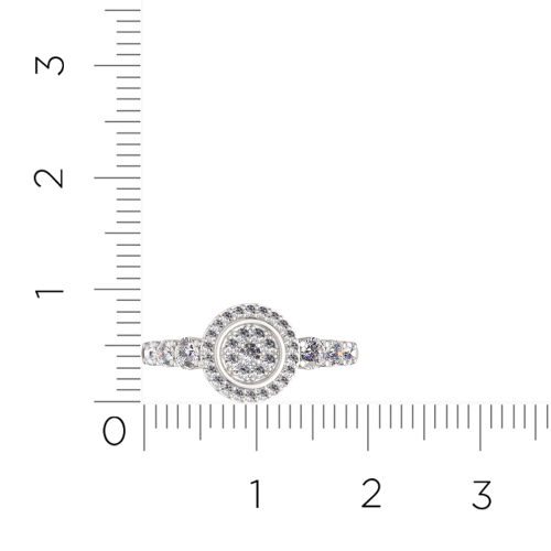 Кольцо из белого золота с бриллиантом 2D00545.14K.W фото 6