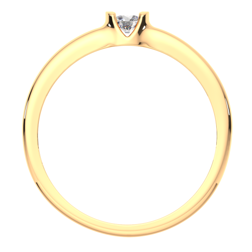 Кольцо помолвочное из розового золота с фианитом 2101096.14K.R фото 3
