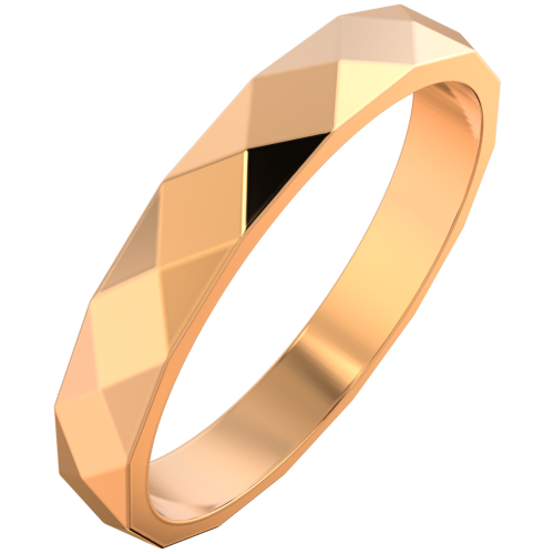 Кольцо обручальное из розового золота 143079.14K.R