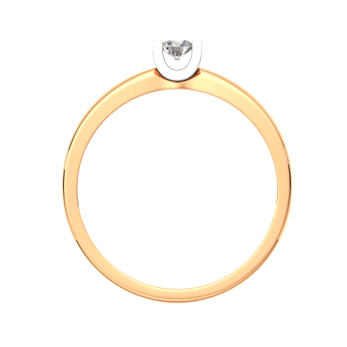Кольцо помолвочное из комбинированного золота с бриллиантом 2D00227.14K.B фото 4