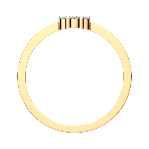 Кольцо из розового золота с фианитом 2101268.14K.R фото 4