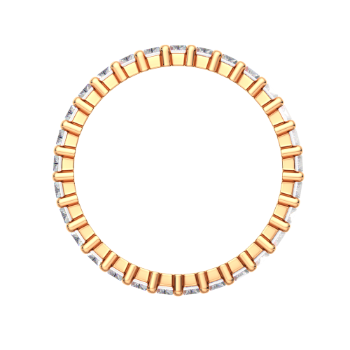 Кольцо из розового золота с фианитом 2101231.14K.R фото 4