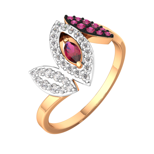 Кольцо из розового золота с рубином 2D30133.14K.R фото 2