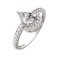 Кольцо из серебра с фианитом 0210811