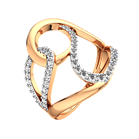 Кольцо из розового золота с фианитом 2101050.9K.R.ZZ