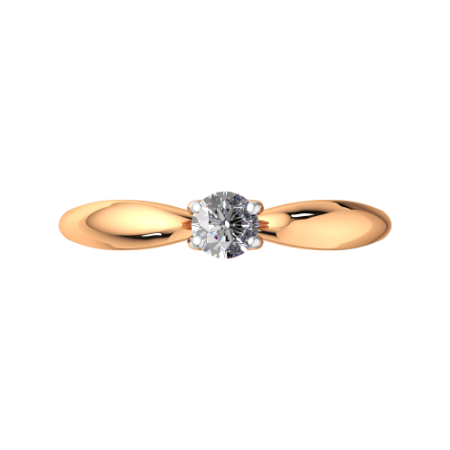 Кольцо помолвочное из розового золота с фианитом 2101098.14K.R.ZZ фото 3