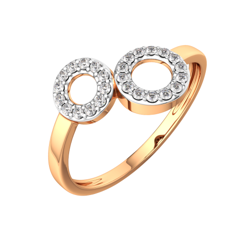 Кольцо из розового золота с фианитом 2101227.14K.R