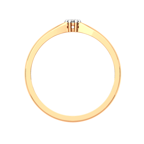 Кольцо из розового золота с бриллиантом 2D00354.14K.R фото 4