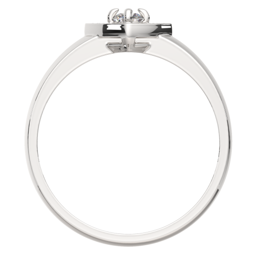 Кольцо из серебра с фианитом 0210516 фото 4