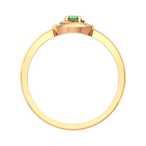 Кольцо из розового золота с изумрудом 2D20145.14K.R фото 4