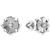 Серьги из серебра с бриллиантами 03D0002
