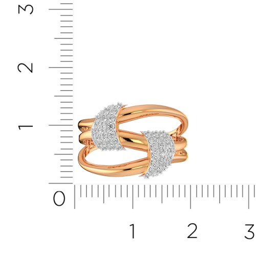 Кольцо из розового золота с фианитом 210514-9K фото 6