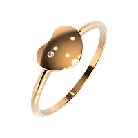 Кольцо из розового золота с бриллиантом 2D0073-9K