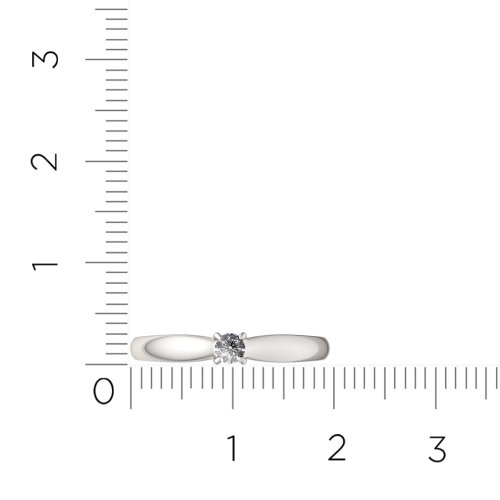 Кольцо помолвочное из белого золота с бриллиантом 2D00219.14K.W фото 5