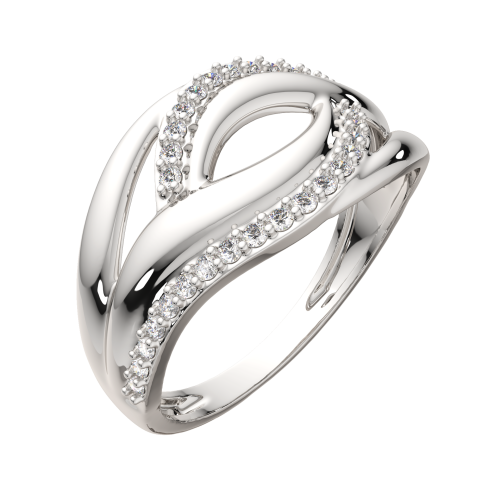 Кольцо из серебра с фианитом 0210252 фото 2