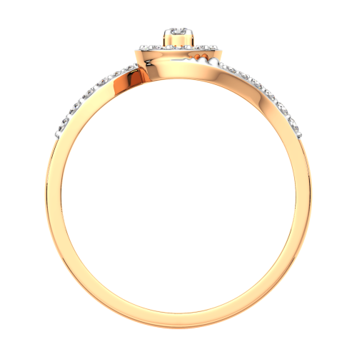 Кольцо из розового золота с бриллиантом 2D00349.14K.R фото 4
