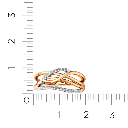 Кольцо из розового золота с фианитом 2101162.9K.R фото 5