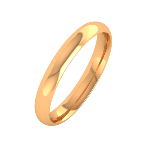 Кольцо обручальное из розового золота 193001
