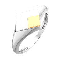 Кольцо из комбинированного серебра 0200136.G14K