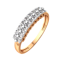 Кольцо из розового золота с бриллиантом 2D00465.14K.R