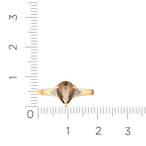 Кольцо из розового золота с раухтопазом 2S9035.14K.R фото 6