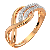 Кольцо из розового золота с фианитом 210856.9K.R