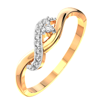 Кольцо из розового золота с фианитом 210925.14K.R.ZZ