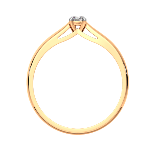 Кольцо помолвочное из розового золота с бриллиантом 2D00219.14K.R фото 4